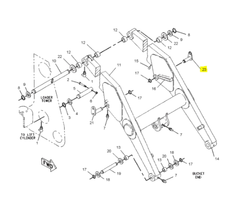 Bolt Brat Buldoexcavator Caterpillar 9R-8580