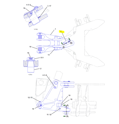 Bolt Prindere Brat Buldoexcavator CAT 9R-8577