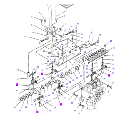 Bolt pentru Buldoexcavator Caterpillar 9R2806