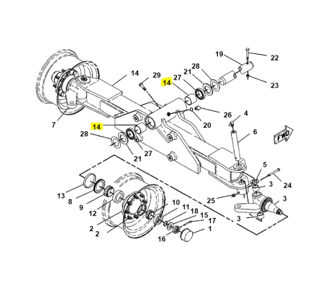 Bucsa Punte Buldoexcavator Caterpillar 9R-5246