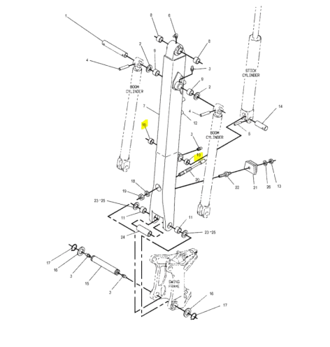 Bucsa pentru Buldoexcavator Caterpillar 9R6227