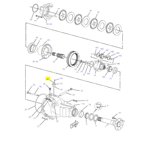 O-Ring Buldoexcavator Caterpillar 8M8157