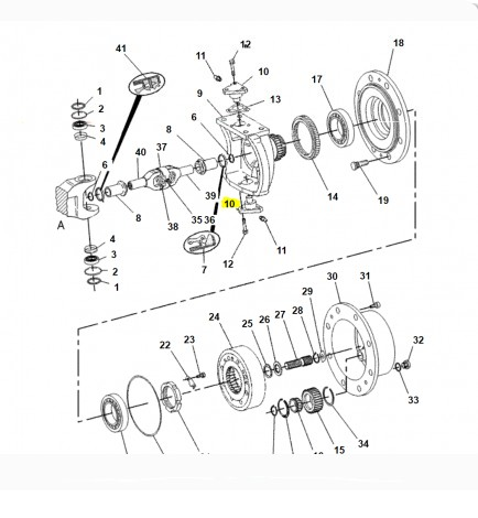 Pivot pentru Buldoexcavator Caterpillar 9R2846