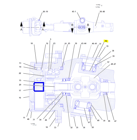 Rulment Pivot Buldoexcavator CAT 773918