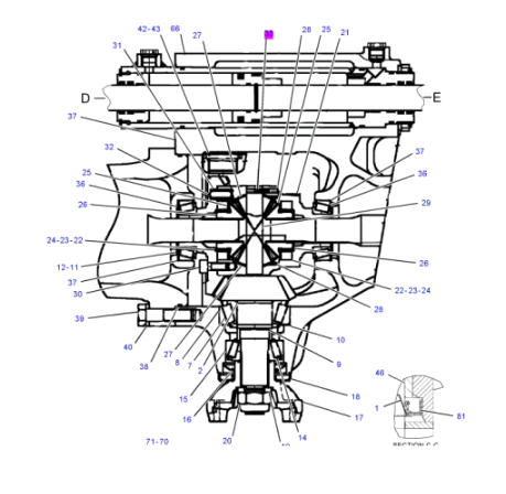 Siguranta Bolt Buldoexcavator CAT 130-6675