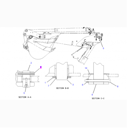 Siguranta Bolt Buldoexcavator CAT 2K-3549