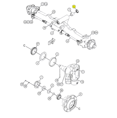 Simering Punte Buldoexcavator CAT 154-5405