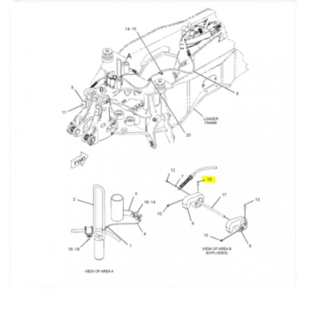 Stift drept canelat Buldoexcavator CAT 6E1135