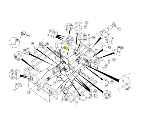 Surub brida cardan pentru JCB 82600892