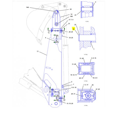 Bolt Brat Buldoexcavator Caterpillar 173-7758 - imagine 3