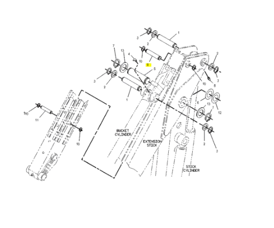Bolt Buldoexcavator Caterpillar 9R-2957