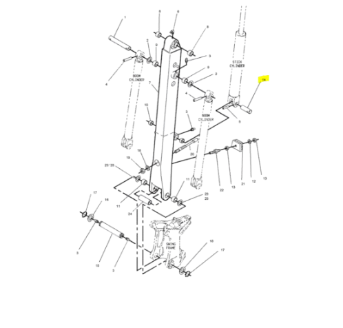 Bolt pentru Buldoexcavator Caterpillar 9R-6158