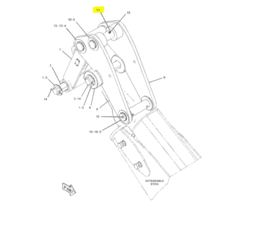 Bolt Brat Buldoexcavator Caterpillar 3330791