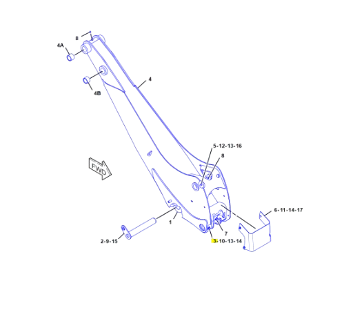 Bolt Buldoexcavator Caterpillar 316-6947