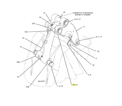 Bolt pentru Buldoexcavator Caterpillar 3285234