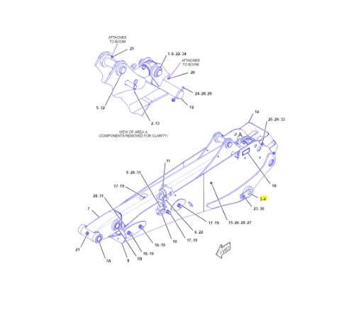 Bolt Brat Buldoexcavator Caterpillar 3551394