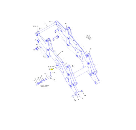 Bolt Brat Buldoexcavator Caterpillar 3725085