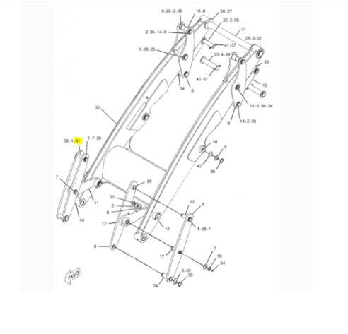 Bolt Buldoexcavator Caterpillar 253-5383