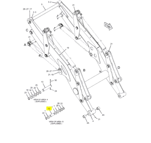 Bolt Buldoexcavator Caterpillar 360-2815