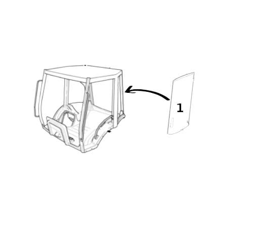 Geam Spate Buldoexcavator JCB 82780310
