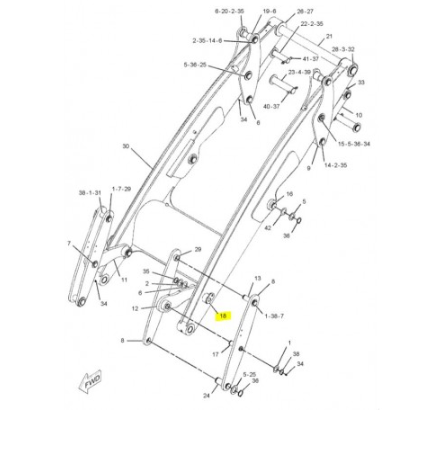 Bolt Buldoexcavator Caterpillar 216-8489