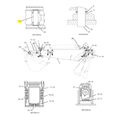 Bolt pentru Buldoexcavator Caterpillar 1732769